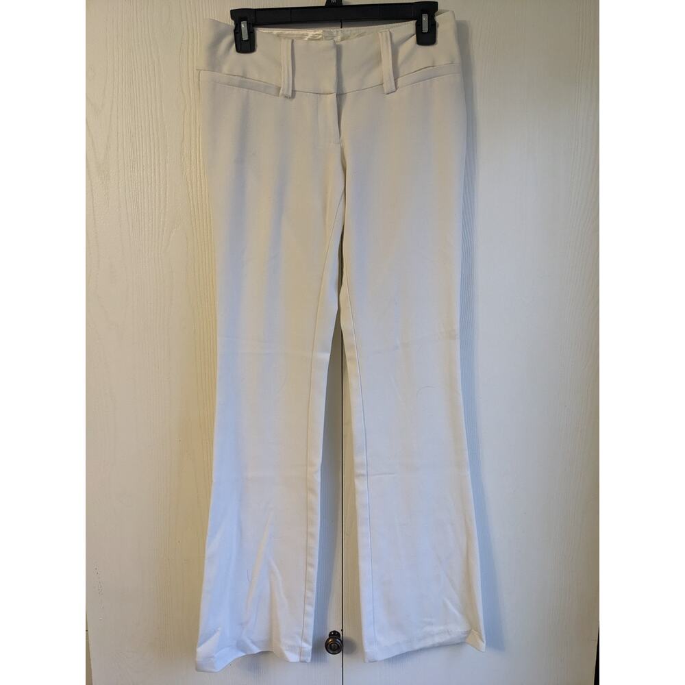 Y2K Charlotte Russe Women's White Low Rise Belt Loop Pockets Skinny Pant Size 0